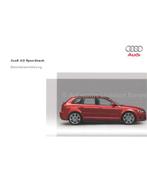 2009 AUDI A3 SPORTBACK INSTRUCTIEBOEKJE DUITS, Auto diversen, Handleidingen en Instructieboekjes, Ophalen of Verzenden