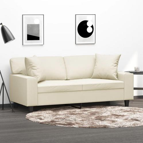 vidaXL Tweezitsbank met sierkussens 140 cm kunstleer, Huis en Inrichting, Zetels | Zetels, Nieuw, Verzenden