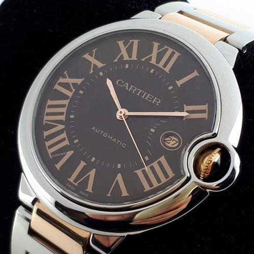 Cartier - Ballon Bleu 18K Gold & Steel Chocolate Dial, Bijoux, Sacs & Beauté, Montres | Hommes