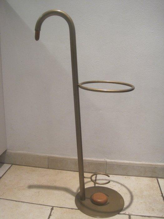 Bony design - Paraplustandaard/rek - Gemoffeld staal en hout, Antiquités & Art, Antiquités | Meubles | Chaises & Canapés