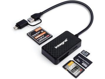 Veiling - Integral 4in1 geheugenkaartlezer, USB 3.0 & USB C-