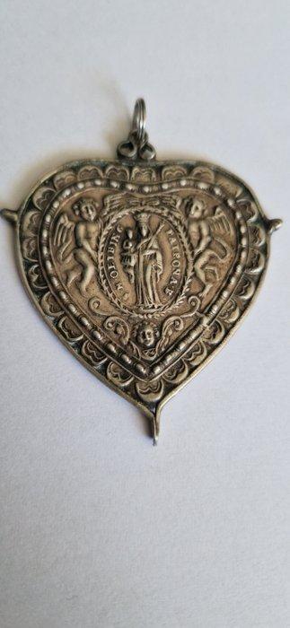 Argent - Médaillon - Altötting – Couronnement de Marie et, Antiek en Kunst, Kunst | Niet-Westerse kunst