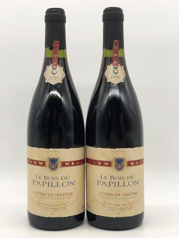 2 x 75cl Le Bois du Papillon Cotes du Rhone 1999 (rood), Verzamelen, Wijnen, Frankrijk, Rode wijn, Nieuw, Ophalen of Verzenden