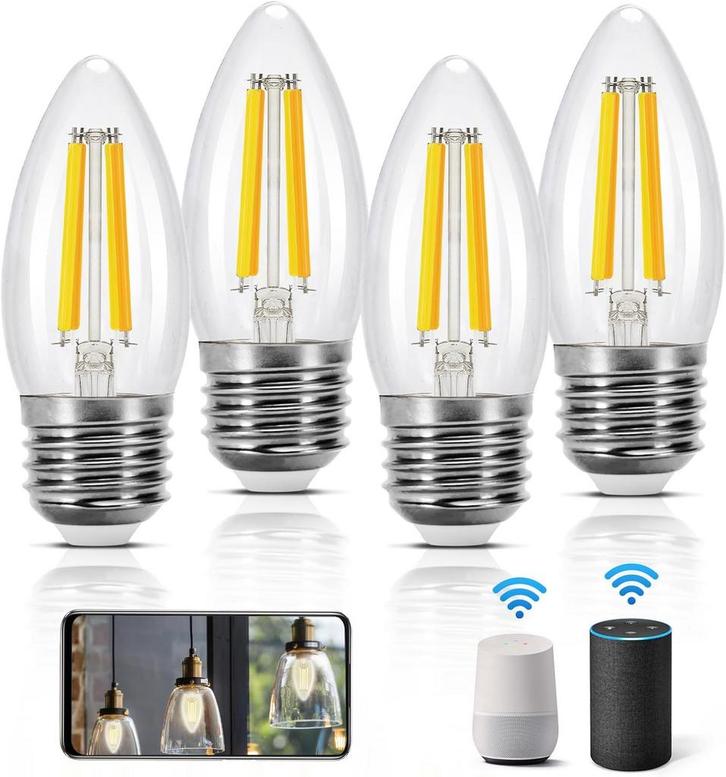 E27 LED lamp - Dimbaar - Filament lamp - 4,5W - 4 stuks - Ai, Huis en Inrichting, Lampen | Losse lampen, Nieuw, Verzenden