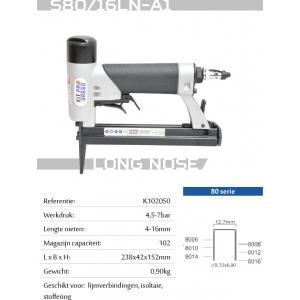 Kitpro basso s80/16ln-a1 tacker agrafeuse pneumatique pour, Bricolage & Construction, Outillage | Outillage à main