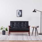 vidaXL Tweezitsbank kunstleer zwart, Huis en Inrichting, Verzenden, Nieuw