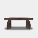 Tafel Plat Ovaal Eikenhout - Set Driehoek - Dear Brown, Huis en Inrichting, Tafels | Eettafels, Nieuw