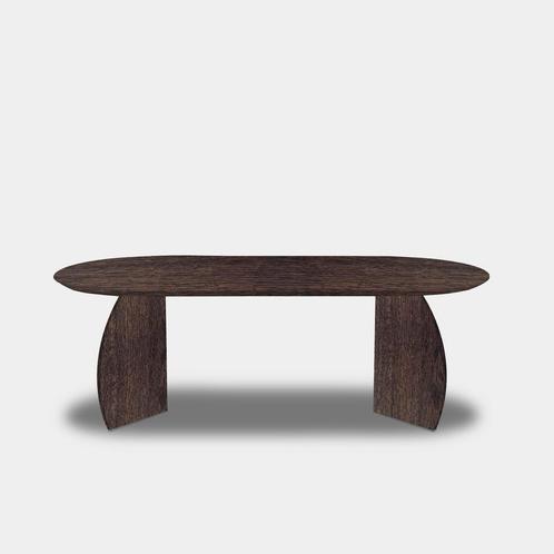 Tafel Plat Ovaal Eikenhout - Set Driehoek - Dear Brown, Huis en Inrichting, Tafels | Eettafels