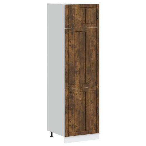 vidaXL Keukenkast Lucca bewerkt hout gerookt eikenkleurig, Huis en Inrichting, Kasten | Overige, Nieuw, Verzenden