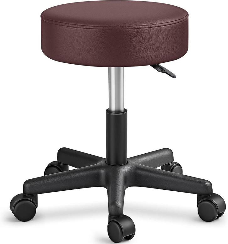 Zadelkruk - Kruk op wielen - Rolkruk - Draaikruk - Bruin - T, Huis en Inrichting, Barkrukken, Nieuw, Verzenden