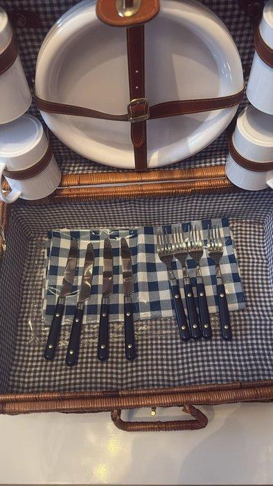 Panier de pique-nique (18) - Rétro - Cuir, Antiek en Kunst, Curiosa en Brocante