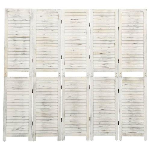 vidaXL Kamerscherm met 5 panelen 178,5x166 cm massief hout, Huis en Inrichting, Woonaccessoires | Overige, Nieuw, Verzenden