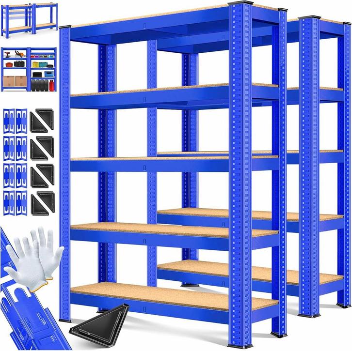 MASKO® Set van 2 opbergrekken voor zware lasten, kelderrek,, Doe-het-zelf en Bouw, Gereedschap | Overige machines, Verzenden
