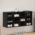 vidaXL Schoenenkast Zwart Eiken 103 x 30 x 51 cm Bewerkt, Verzenden, Nieuw