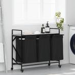 vidaXL Wasmand 3 vakken met planken grijs sonoma eiken, Verzenden, Nieuw