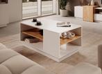 Meubella | salontafel wit rechthoekige tafel, Minder dan 50 cm, Nieuw, 100 tot 150 cm, Verzenden