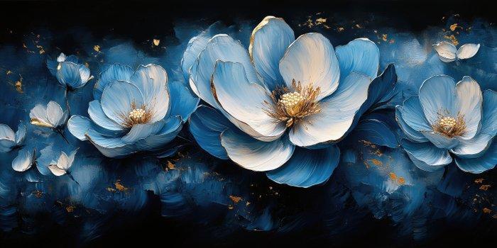 Iconica - Symphony in Blue and Gold · XXL, Antiek en Kunst, Kunst | Designobjecten