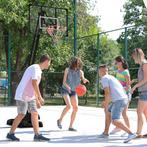 Basketbalstand - Hoogte verstelbaar - Met rollen - Zwart, Ophalen of Verzenden, Nieuw
