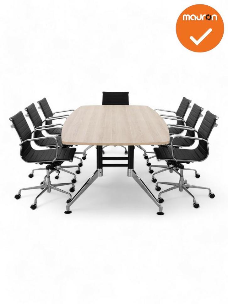 Luxe vergadertafel - bootvormig SIGN - 260x120 cm - NIEUW, Zakelijke goederen, Kantoor en Winkelinrichting | Kantoormeubilair en Inrichting