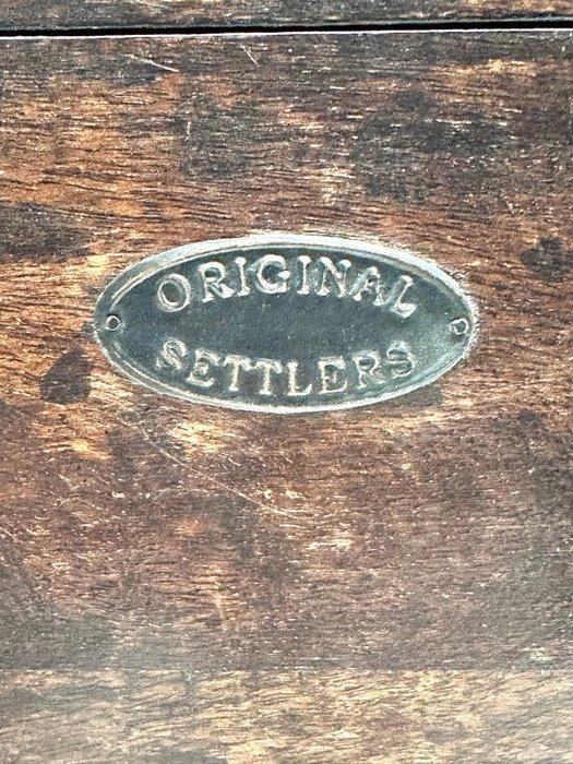 Original Settlers - Doos - Engels houten bestek of, Antiquités & Art, Curiosités & Brocante