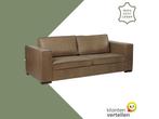 Leren bank Fine - 3 zits - Vintage Taupe (taupe/bruin) -, Ophalen of Verzenden