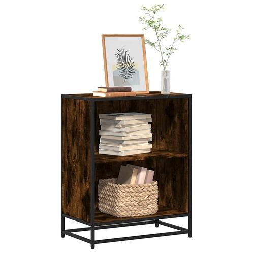 vidaXL Boekenkast 60x35x76 cm bewerkt hout gerookt, Huis en Inrichting, Kasten | Boekenkasten, Nieuw, Verzenden
