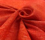 Stof met een ruwe linnen uitstraling in rood-oranje -, Antiek en Kunst