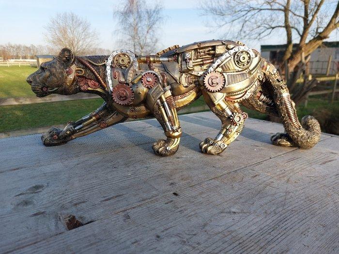 Beeld, panter steam punk - 21 cm - Keramiek, Antiek en Kunst, Curiosa en Brocante