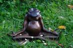 sculptuur, Meditating Frog - 34 cm in length - 20 cm - Brons