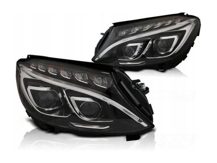 Full LED koplamp units Black geschikt voor Mercedes W205, Autos : Pièces & Accessoires, Éclairage, Envoi