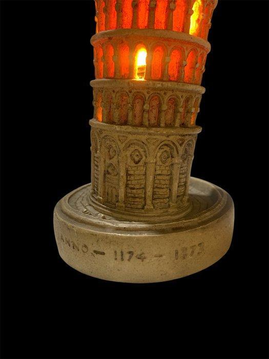 Tafellamp met beeldje - Albast - De Scheve Toren van Pisa, Antiek en Kunst, Curiosa en Brocante