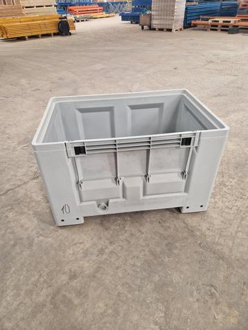 Kunststof palletbox 1200x800x760mm met 1 luik grijs beschikbaar voor biedingen