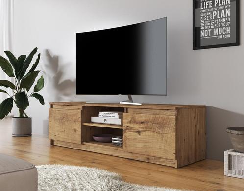 TV-Meubel eiken 120 cm industrieel, Maison & Meubles, Armoires | Mobilier de télévision, Envoi