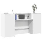 vidaXL Receptiebalie 200x50x103,5 cm bewerkt hout wit, Huis en Inrichting, Verzenden, Nieuw
