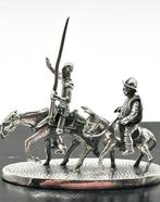 No reserve-Handgemaakte zilveren miniatuur Don Quichot en, Antiek en Kunst