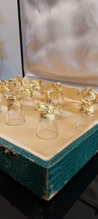 Drankservies (12) - glas van lood - Verre likeur voor 12, Antiek en Kunst, Antiek | Meubels | Tafels