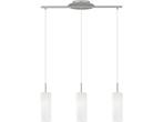 EGLO Troy 3 - Hanglamp - 3 Lichts - Nikkel-Mat - Wit Gelakt, Verzenden, Zo goed als nieuw