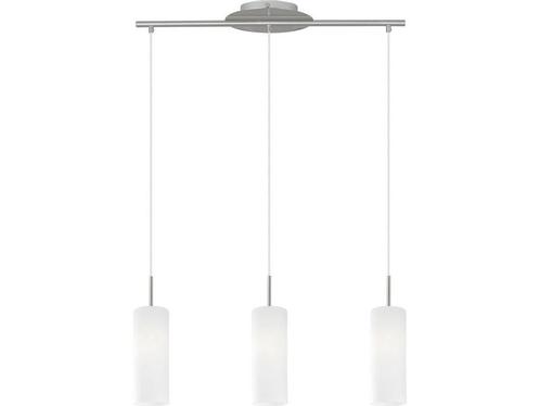 EGLO Troy 3 - Hanglamp - 3 Lichts - Nikkel-Mat - Wit Gelakt, Huis en Inrichting, Woonaccessoires | Overige, Zo goed als nieuw