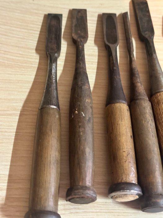 Japanese Vintage Nomi Chisels Collection (Lot of 10) -, Antiek en Kunst, Antiek | Wandborden en Tegels