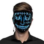 Halloween Led-Masker Killer Smile Blauw, Verzenden, Nieuw