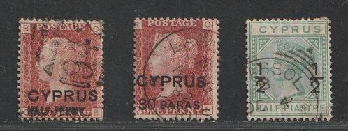 Cyprus 1880/1882 - Queen Victoria - Michel 7II, 8, 14, Timbres & Monnaies, Timbres | Europe | Royaume-Uni