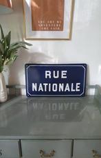 Rue Nationale Vintage French Street Sign Enamel 80-90s -