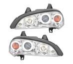 Phares Pour Opel Tigra 95-03 Angel Eyes Ccfl Fond Chromé, Verzenden