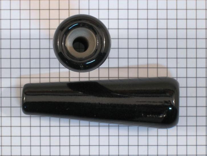 Porseleinen handvat zwart los tbv deurklink, Doe-het-zelf en Bouw, Hang- en Sluitwerk, Klink of Kruk, Nieuw, Overige materialen