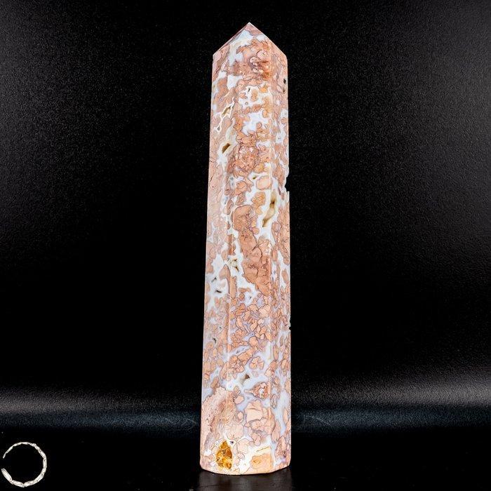 Zeldzaam natuurlijk suikerspin-agaat Obelisk- 784.51 g, Verzamelen, Mineralen en Fossielen