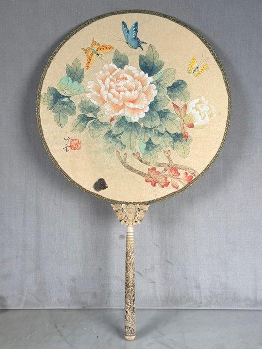 Handwaaier - Been, rijstpapier - Rijstpapier paipai, Antiek en Kunst, Antiek | Overige Antiek