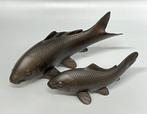 paar karpers - Brons - Signed Hzan  - Japan -
