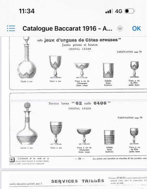 BACCARAT forme 62 taille 6406 - Karaf - Orgellengte 62 -, Antiek en Kunst, Antiek | Glaswerk en Kristal