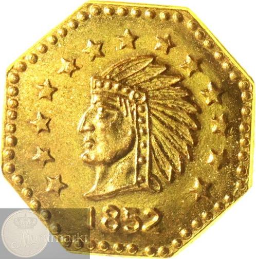 États-Unis. 6 stuks vergulde penningen California gold, Postzegels en Munten, Munten | Europa | Niet-Euromunten