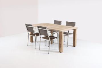 4 Seasons Outdoor Plaza tuinset mocca met Louvre tuintafel